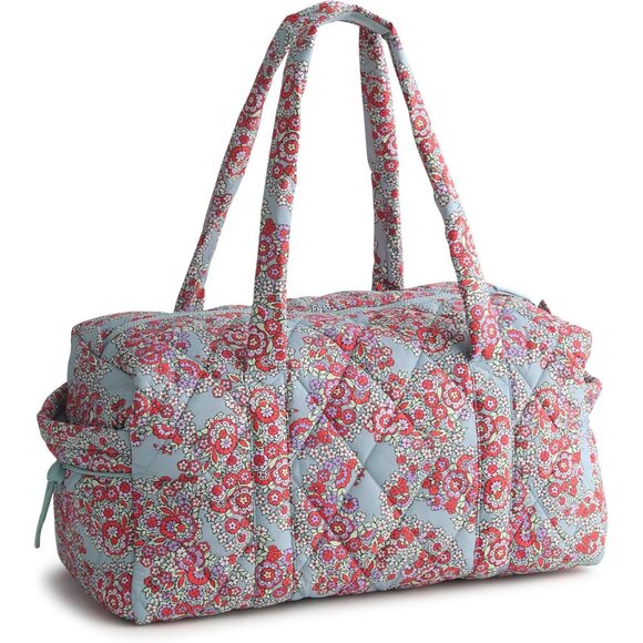 Women's Featherweight Original Nylon Duffel Bag Paisley Bouquet  TSA-Approved Li - Picture 2 of 7